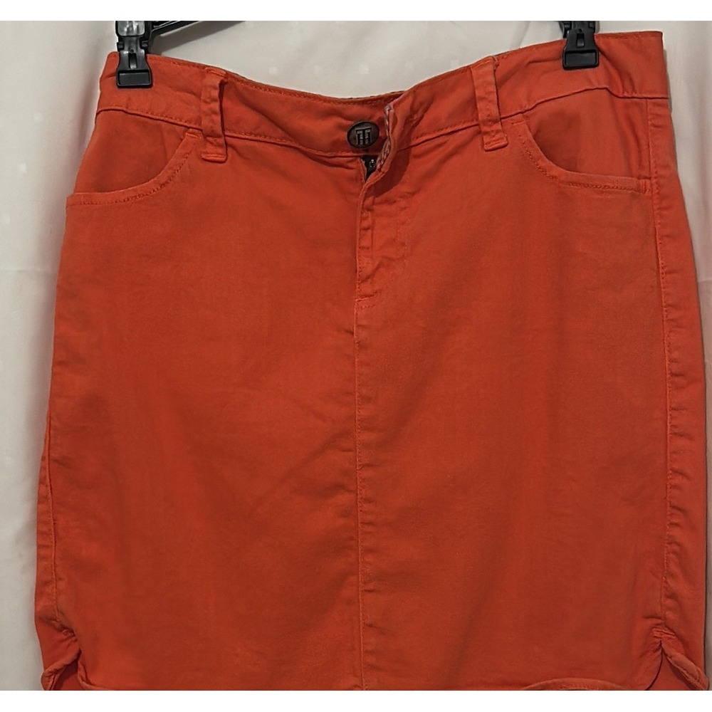 Tommy Hilfiger Orange Cotton Skirt